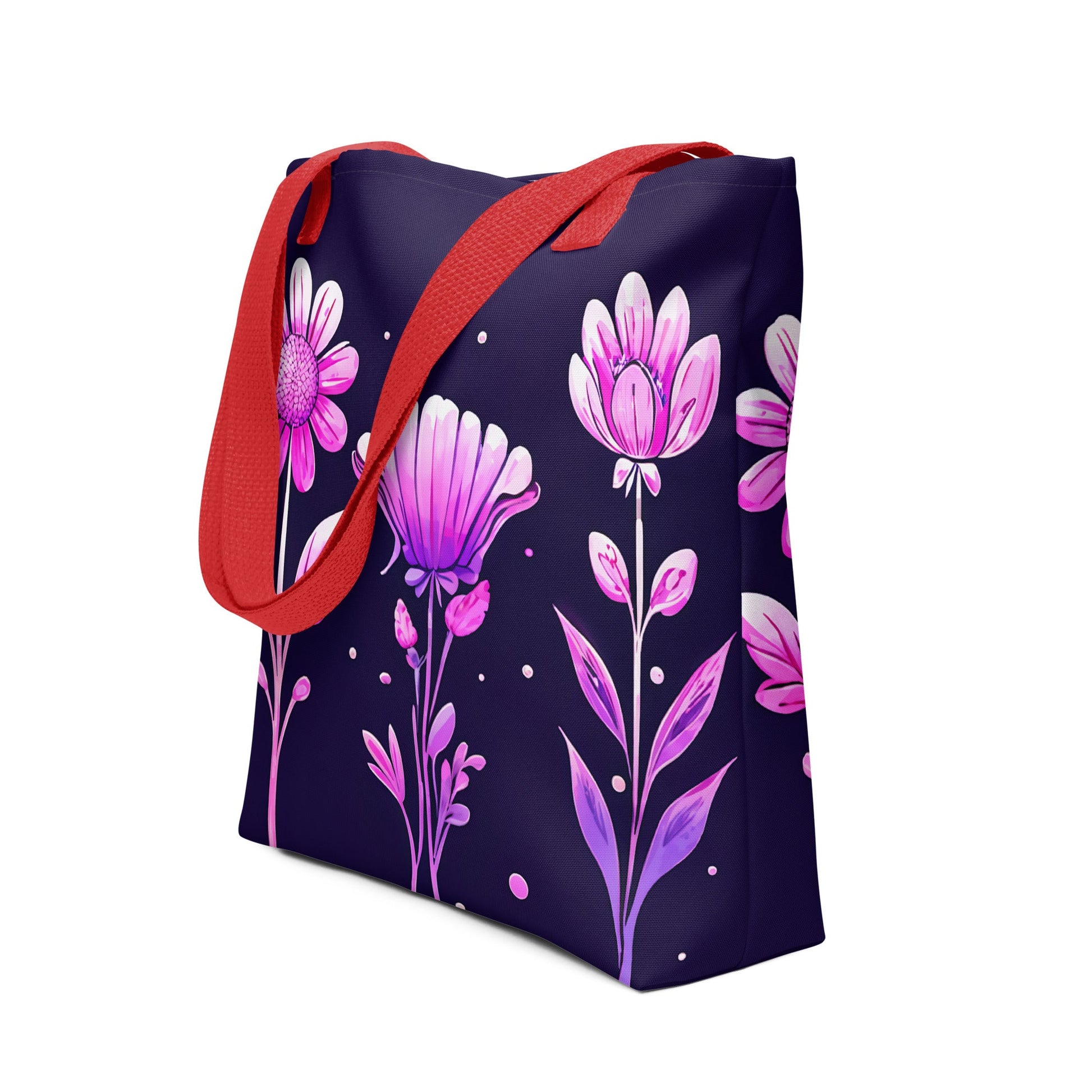 Pink and Purple Flowers Tote Bag - Tote Bags - Discovery Co.