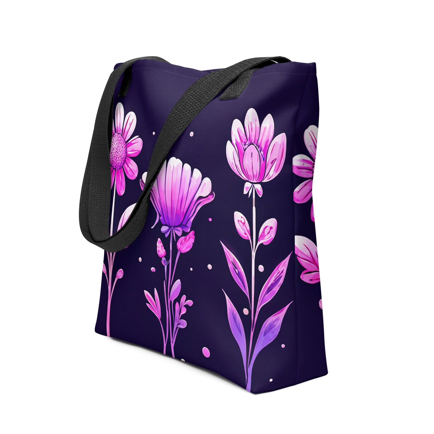 Pink and Purple Flowers Tote Bag - Tote Bags - Discovery Co.