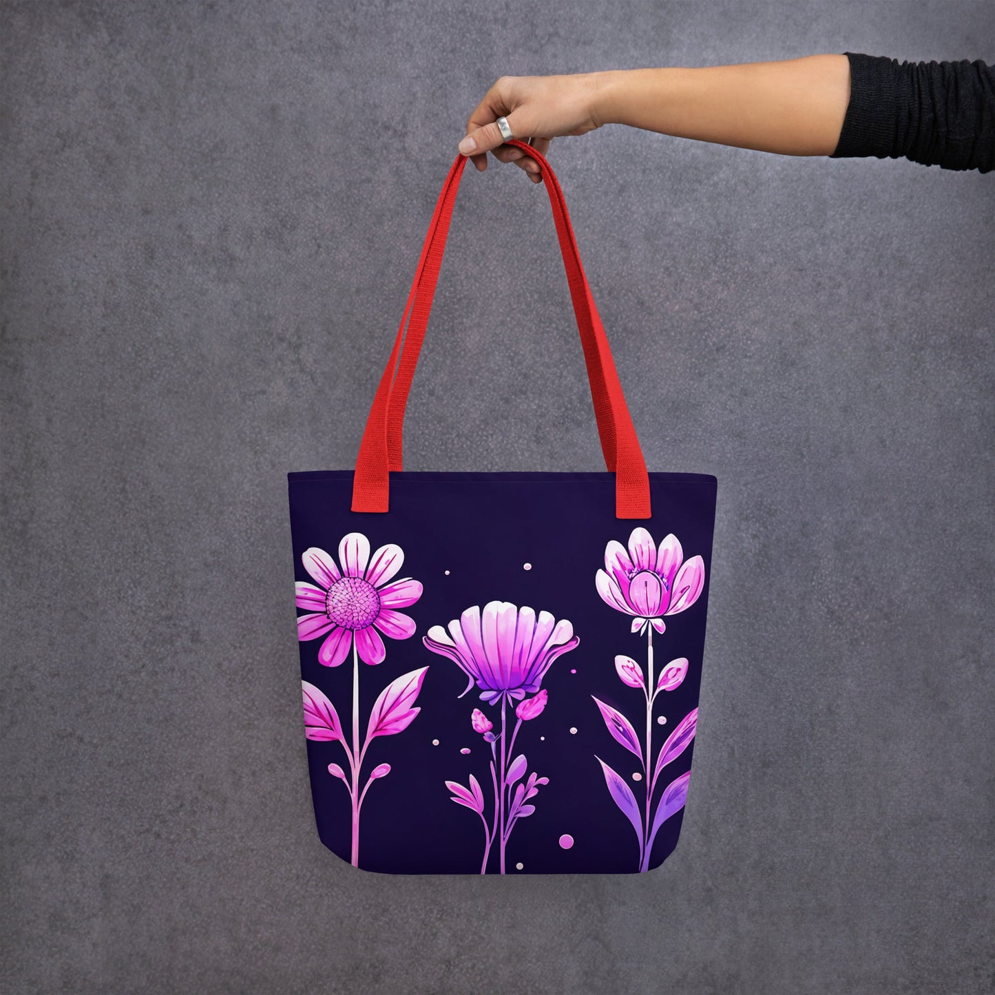 Pink and Purple Flowers Tote Bag - Tote Bags - Discovery Co.