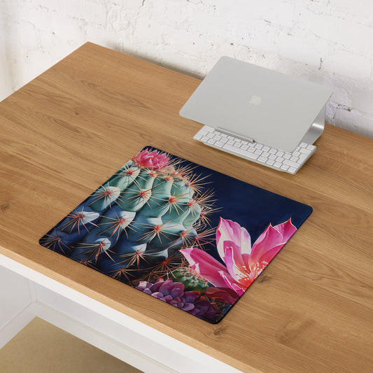 Pink Cactus Bloom Gaming Mouse Pad - Mouse Pads - Discovery Co.