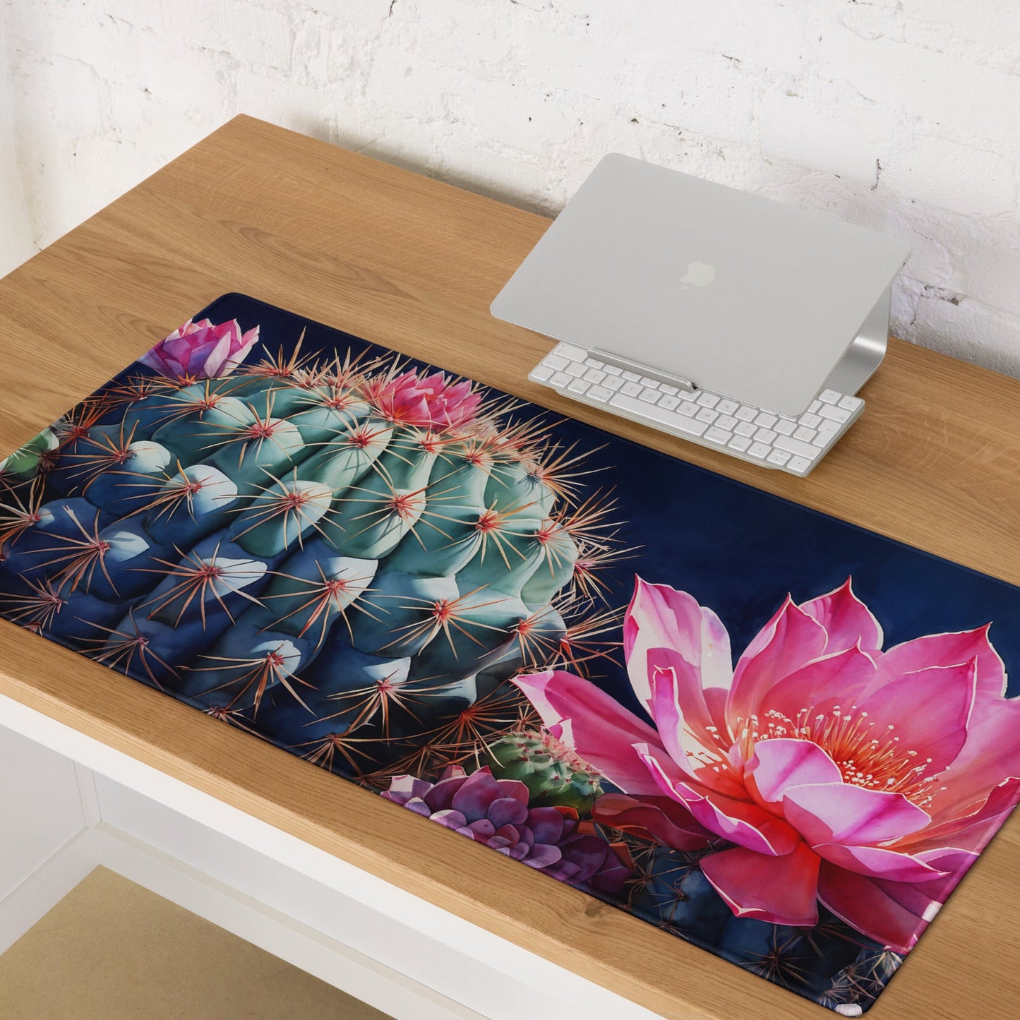 Pink Cactus Bloom Gaming Mouse Pad - Mouse Pads - Discovery Co.