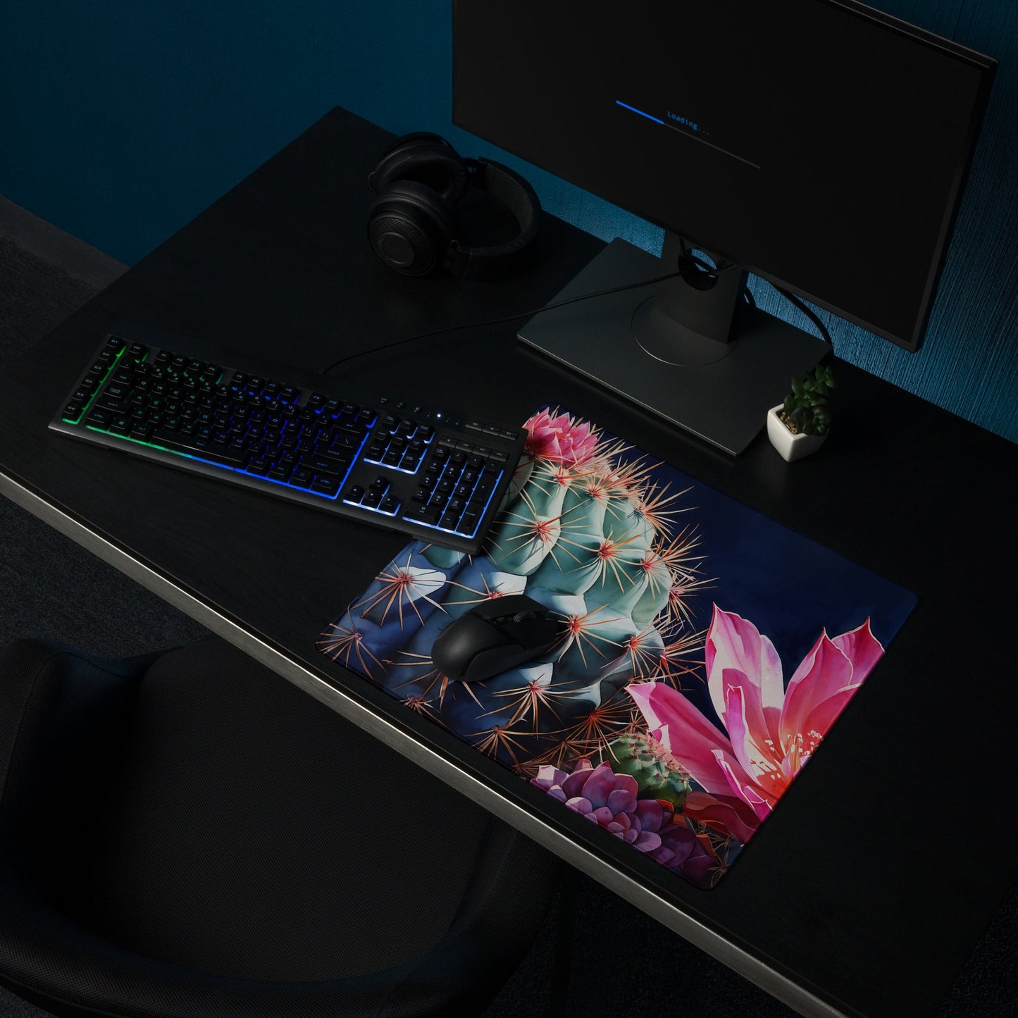 Pink Cactus Bloom Gaming Mouse Pad - Mouse Pads - Discovery Co.