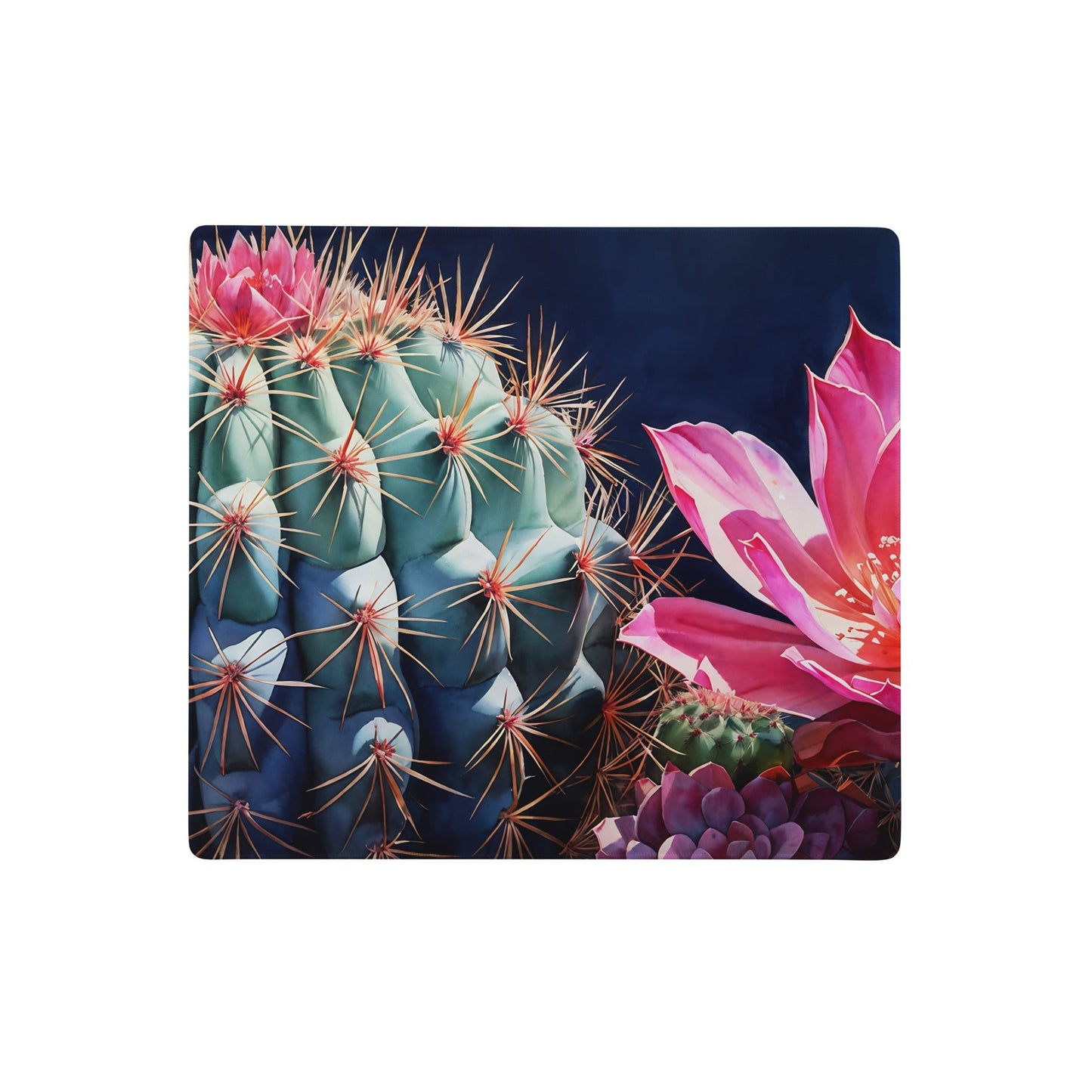 Pink Cactus Bloom Gaming Mouse Pad - Mouse Pads - Discovery Co.