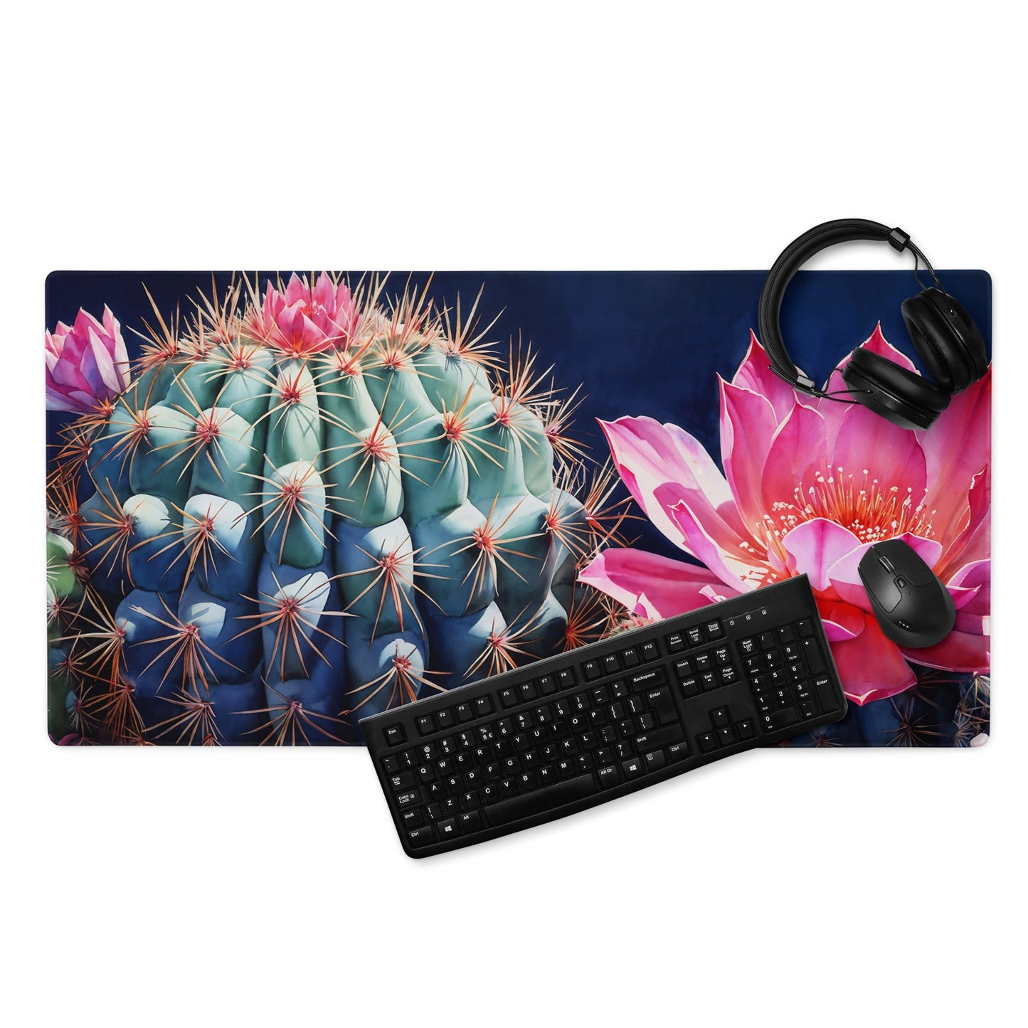 Pink Cactus Bloom Gaming Mouse Pad - Mouse Pads - Discovery Co.