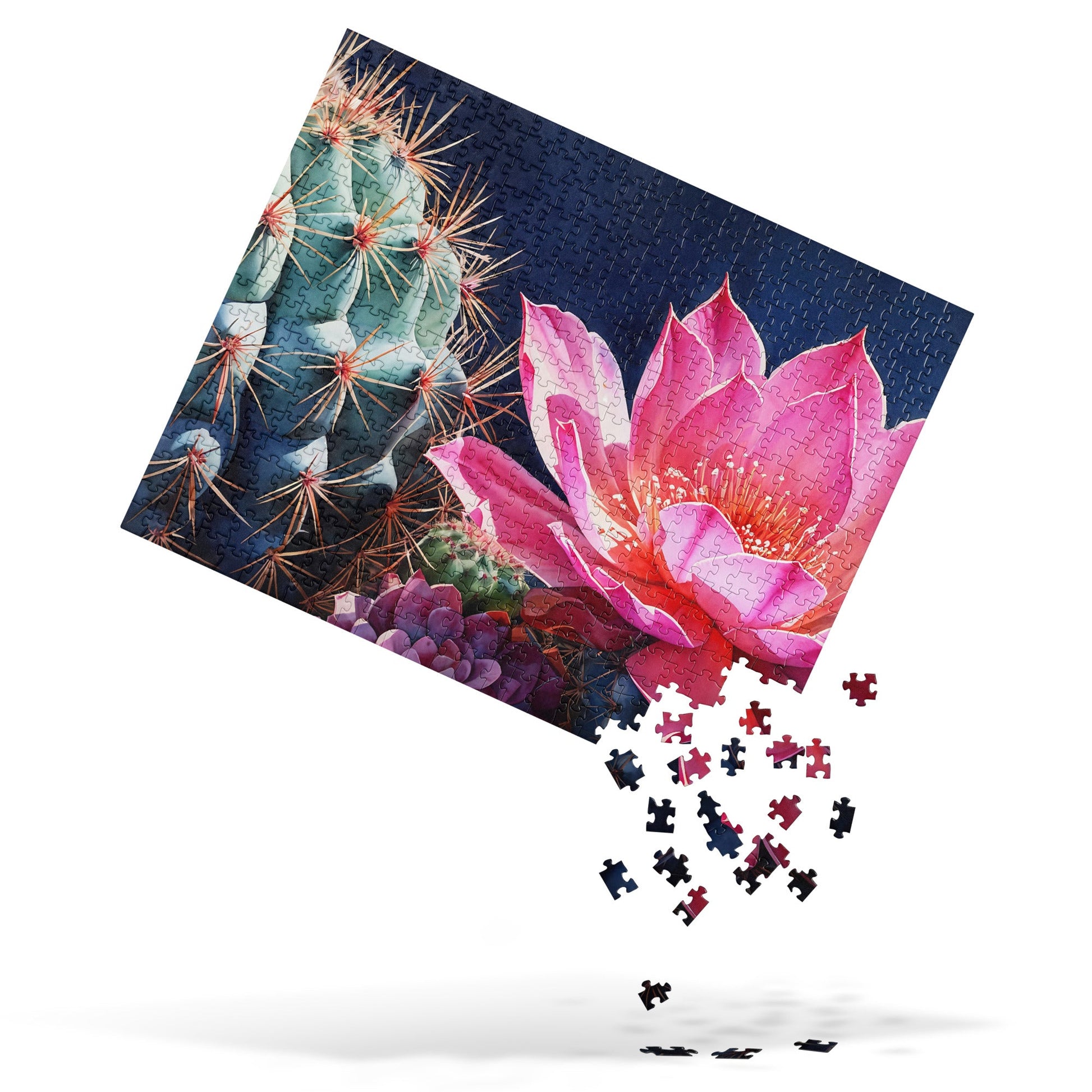 Pink Cactus Bloom Jigsaw Puzzle - Puzzle - Discovery Co.