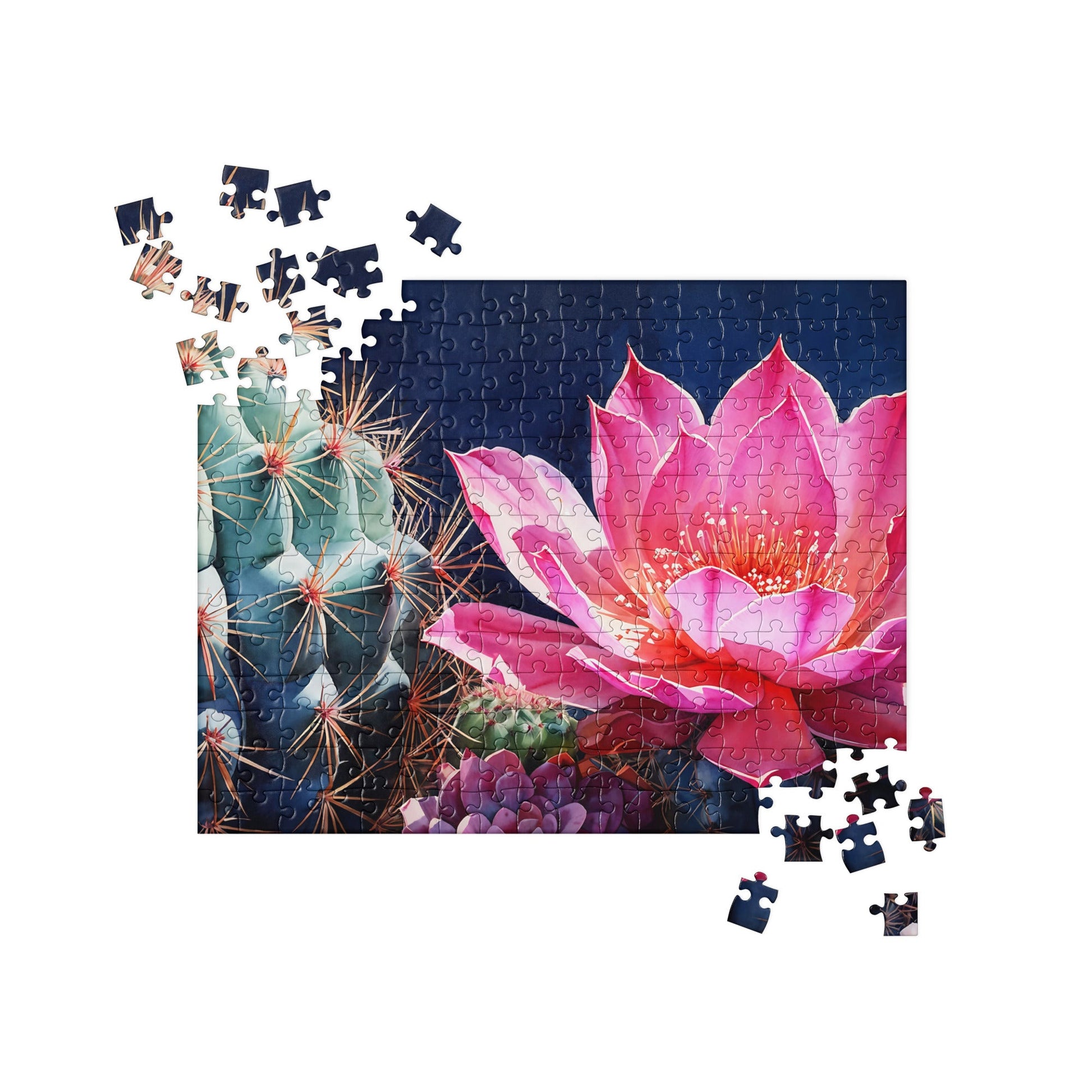Pink Cactus Bloom Jigsaw Puzzle - Puzzle - Discovery Co.