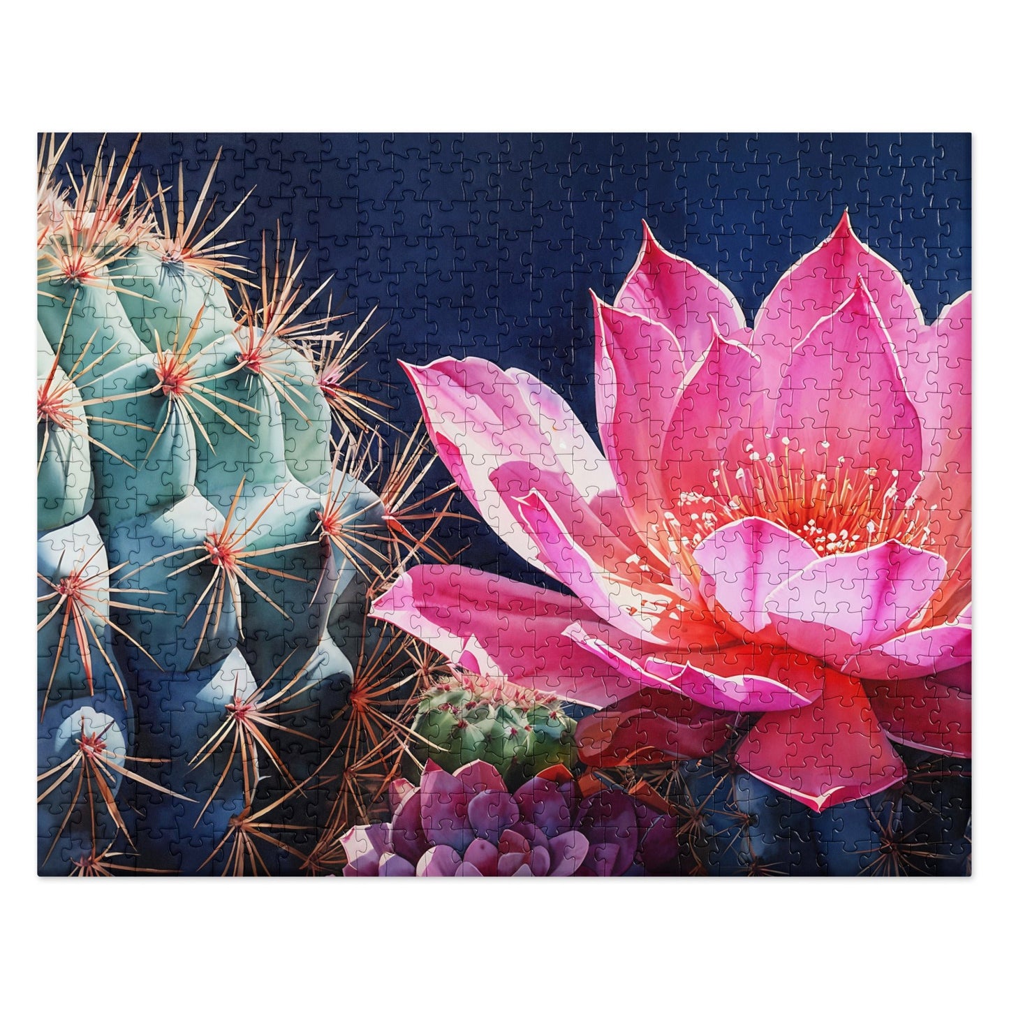 Pink Cactus Bloom Jigsaw Puzzle - Puzzle - Discovery Co.