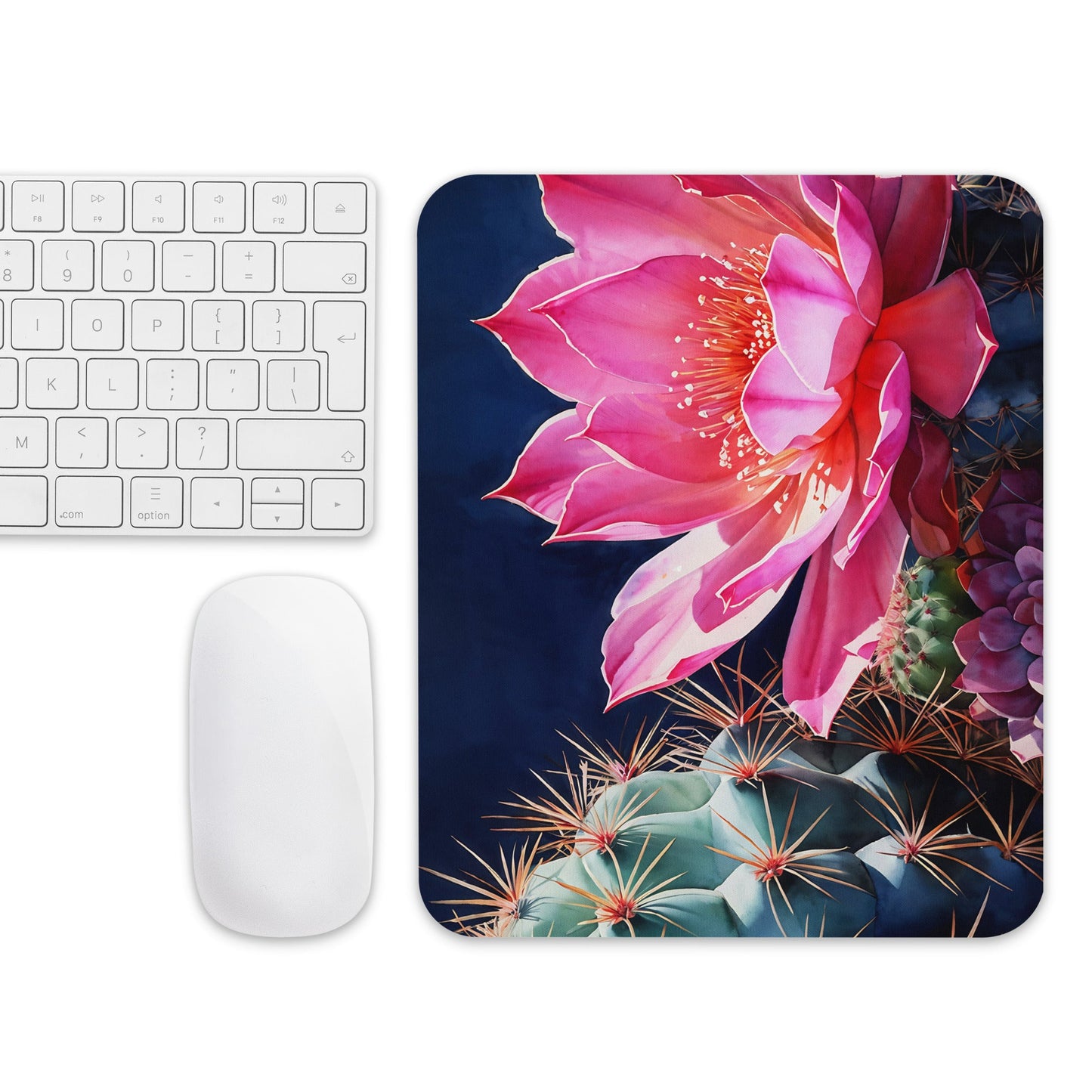 Pink Cactus Bloom Mouse Pad - Mouse Pads - Discovery Co.