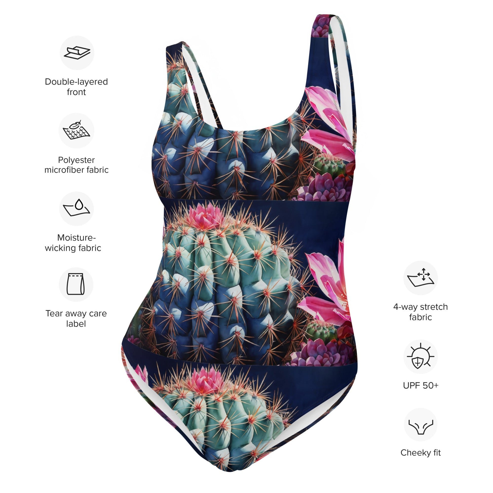 Pink Cactus Bloom One-Piece Swimsuit - Discovery Co.