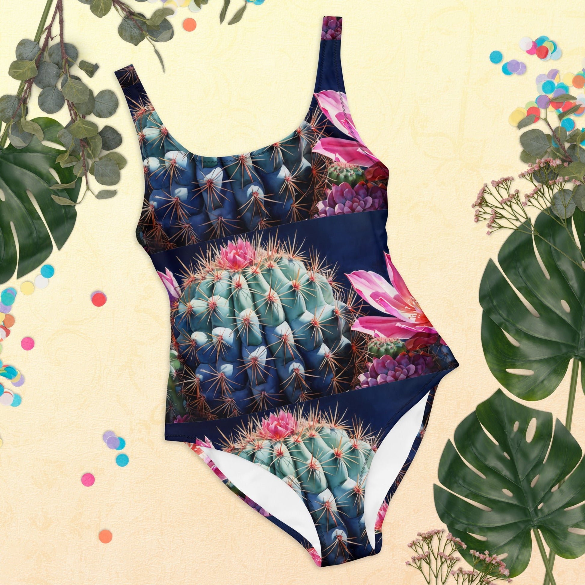 Pink Cactus Bloom One-Piece Swimsuit - Discovery Co.