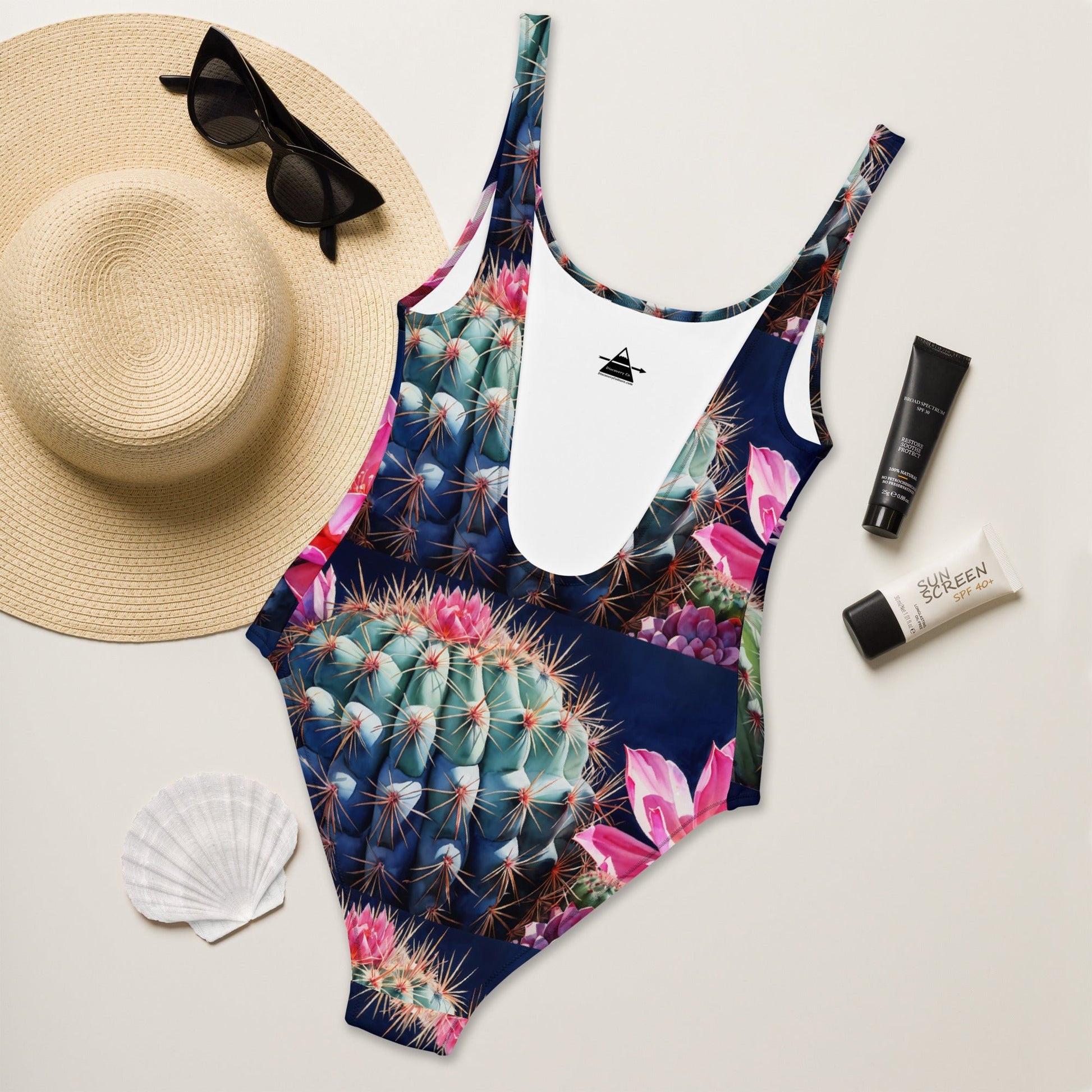 Pink Cactus Bloom One-Piece Swimsuit - Discovery Co.