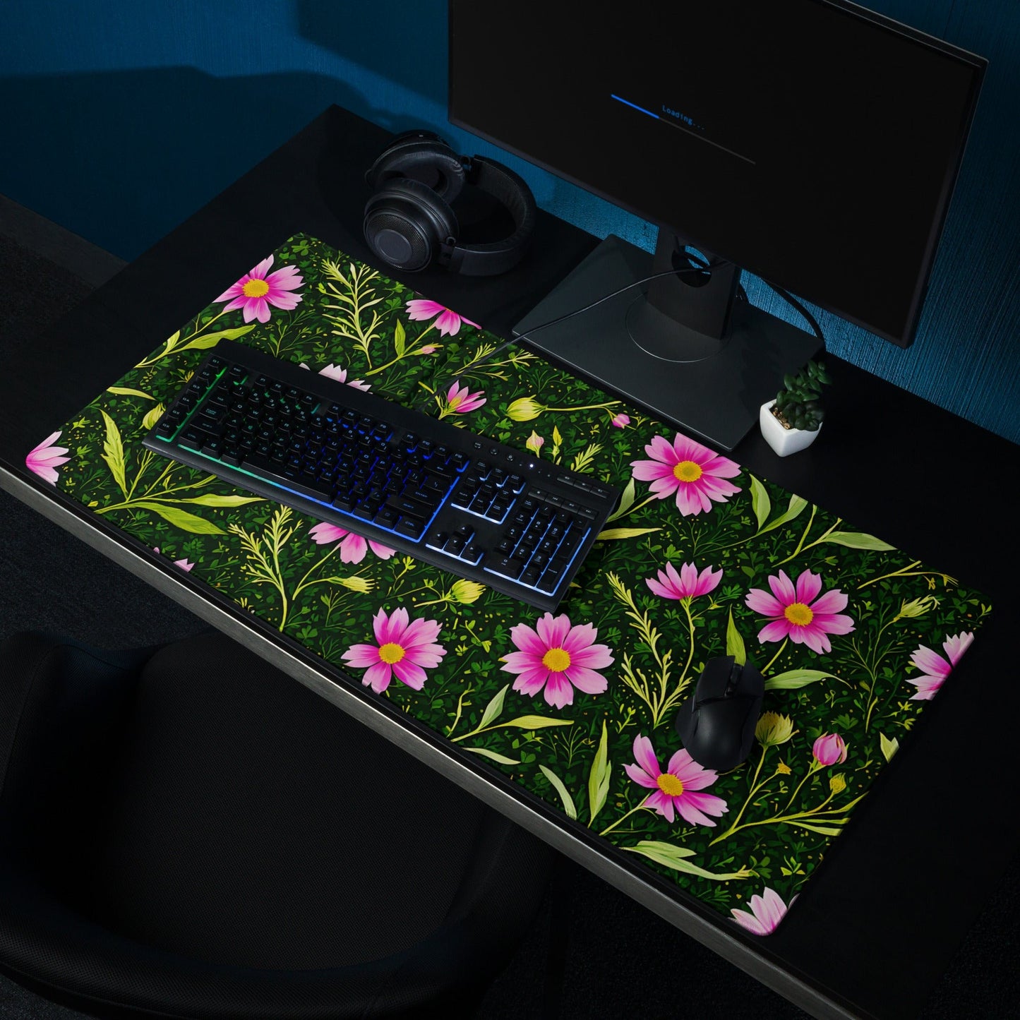 Pink Flowers II Gaming Mouse Pad - Mouse Pads - Discovery Co.