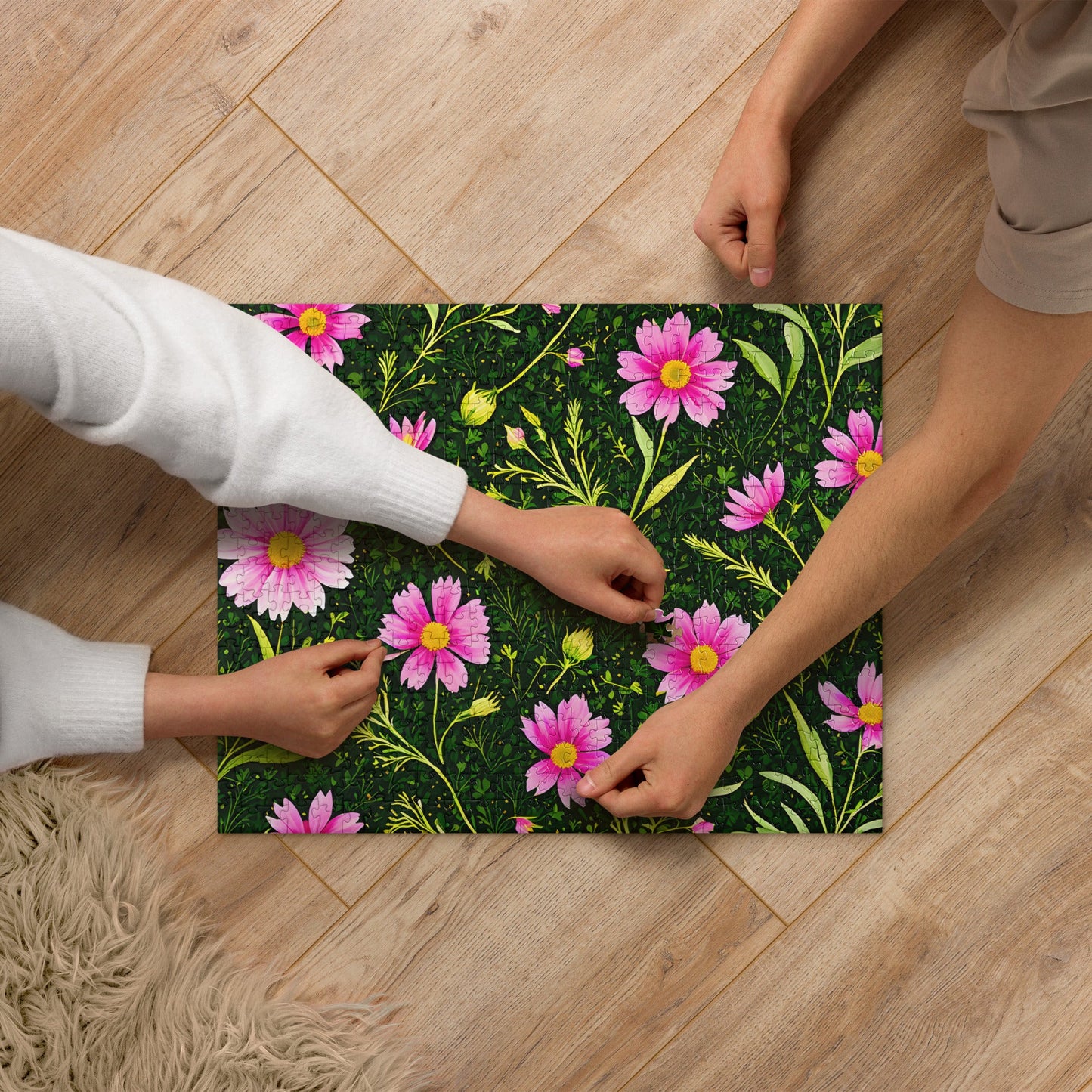 Pink Flowers II Jigsaw Puzzle - Puzzle - Discovery Co.