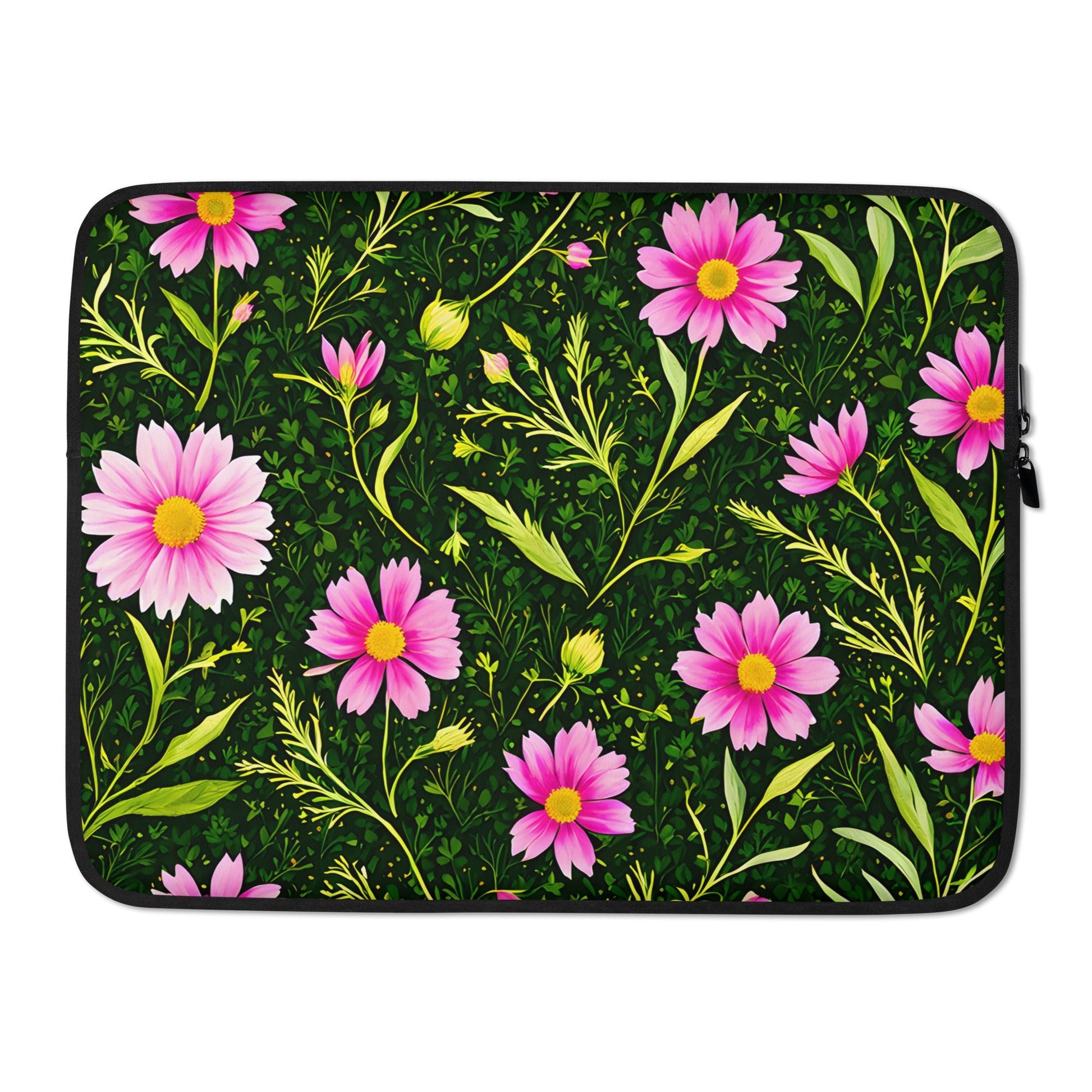 Pink Flowers II Laptop Sleeve - Laptop Cases - Discovery Co.