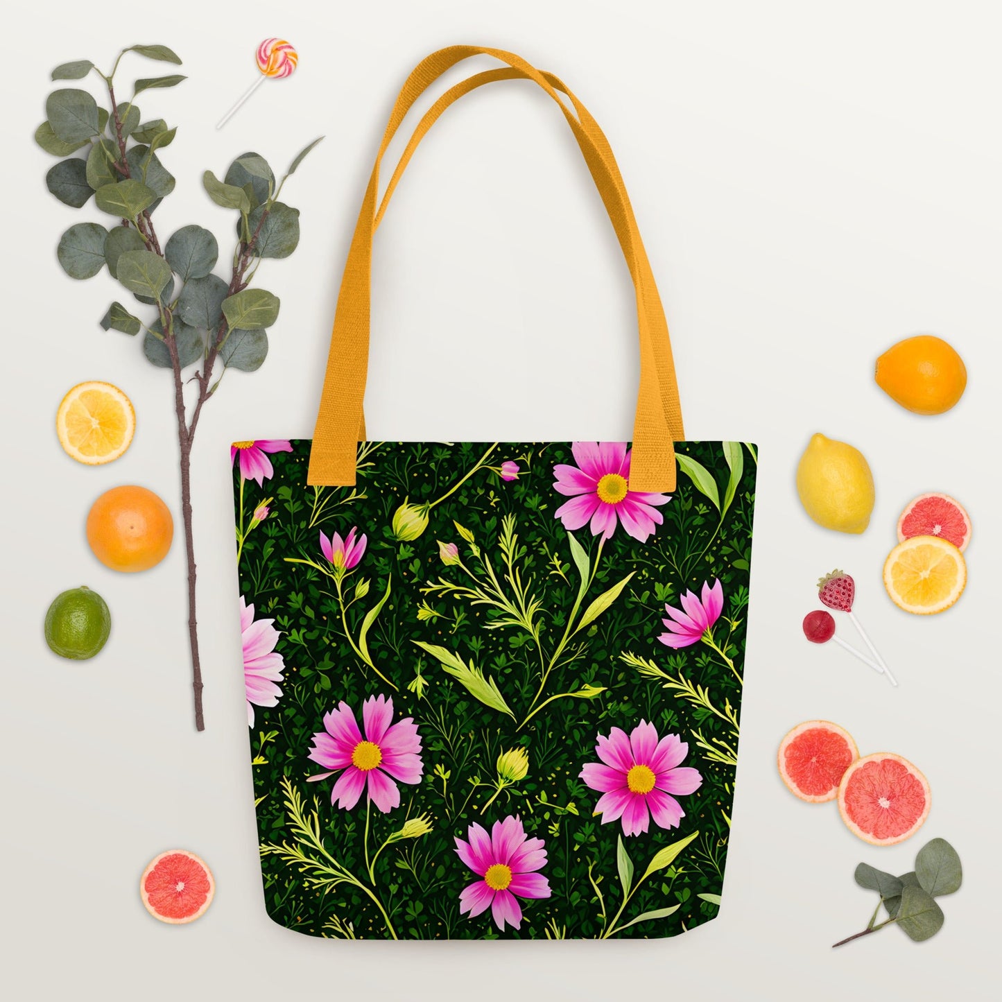 Pink Flowers II Tote Bag - Tote Bags - Discovery Co.