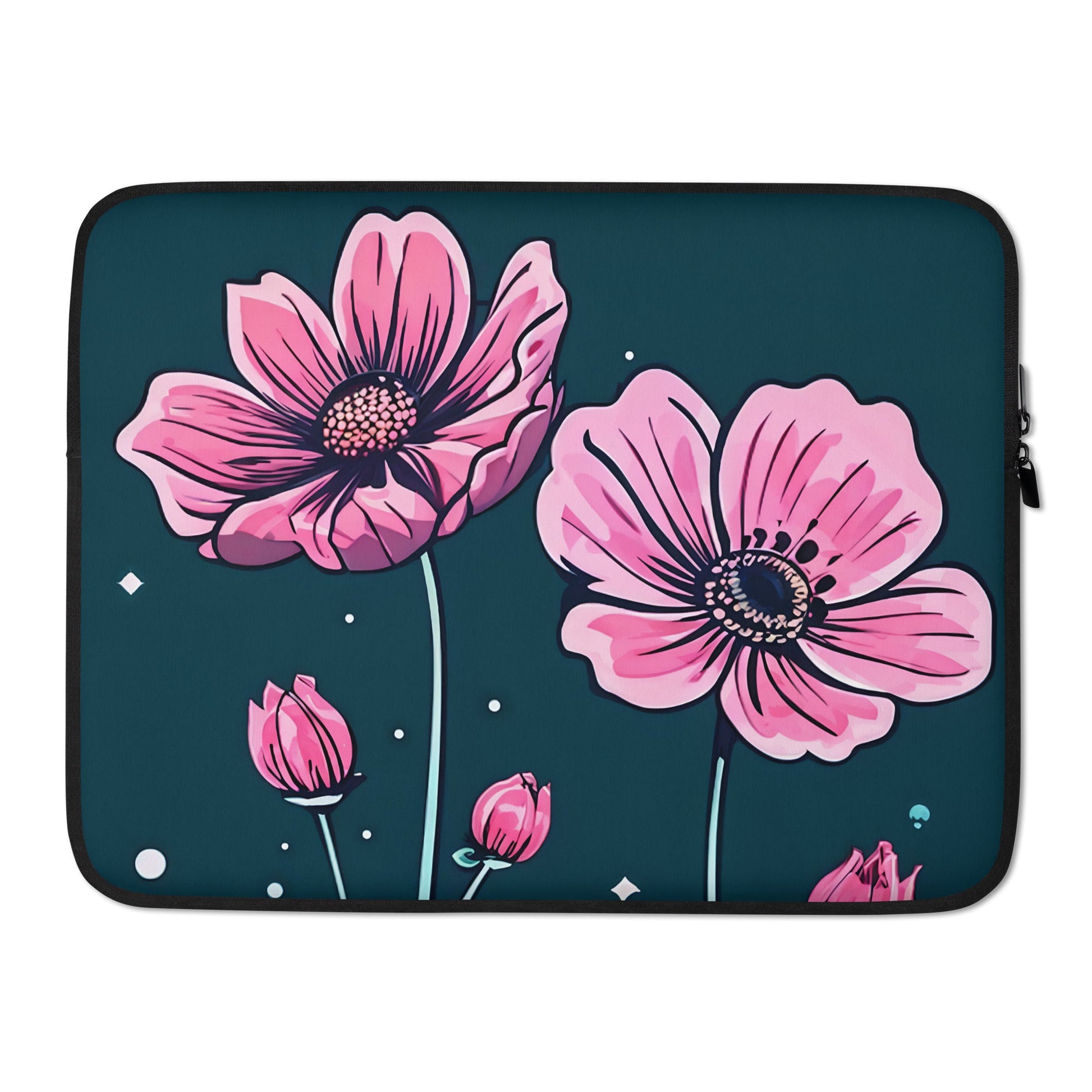 Pink Flowers Laptop Sleeve - Laptop Cases - Discovery Co.