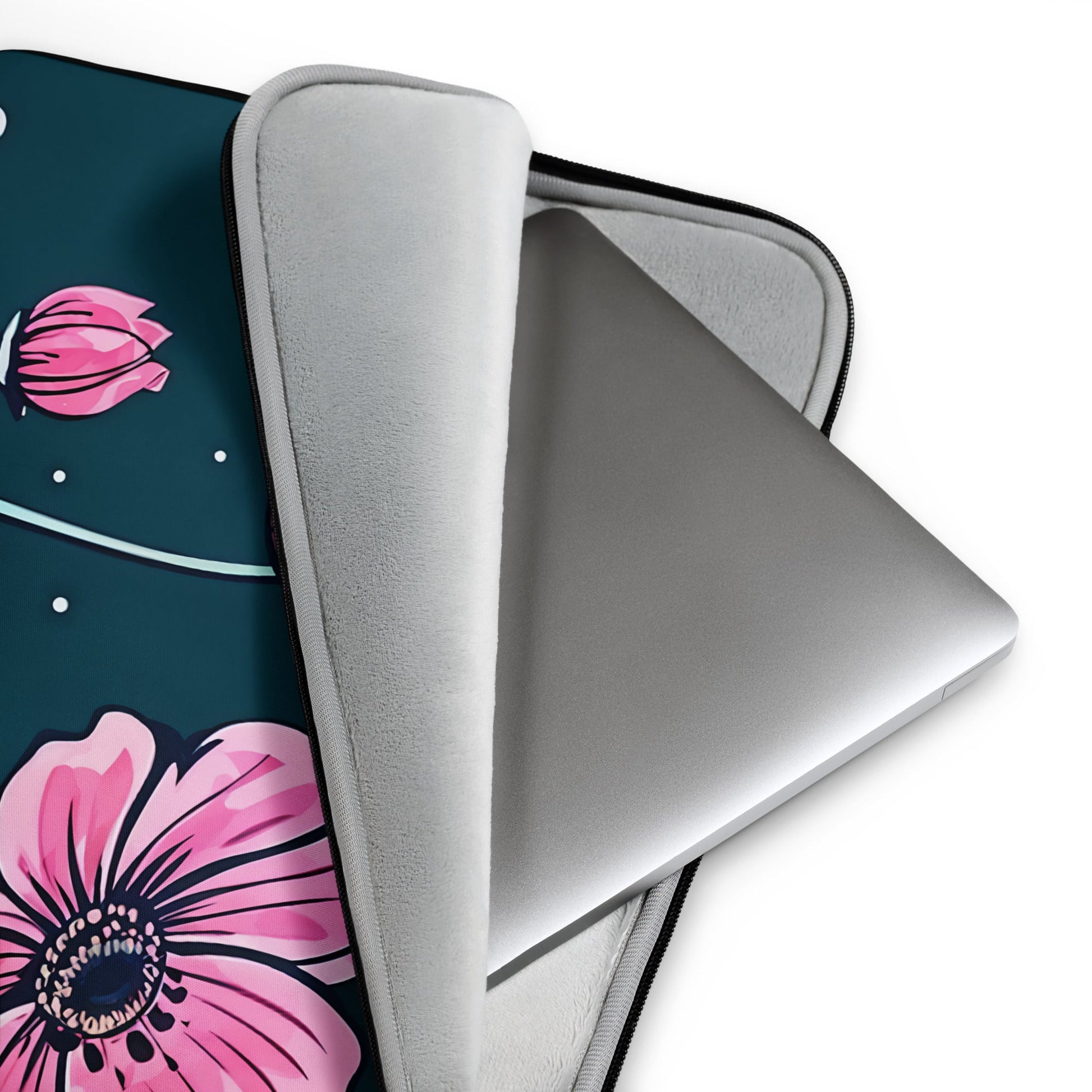 Pink Flowers Laptop Sleeve - Laptop Cases - Discovery Co.