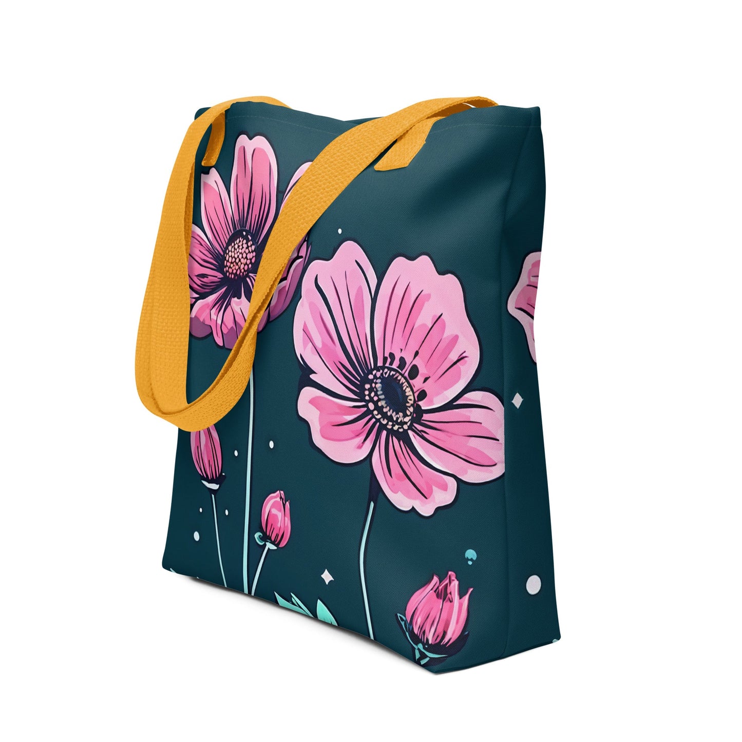 Pink Flowers Tote Bag - Tote Bags - Discovery Co.