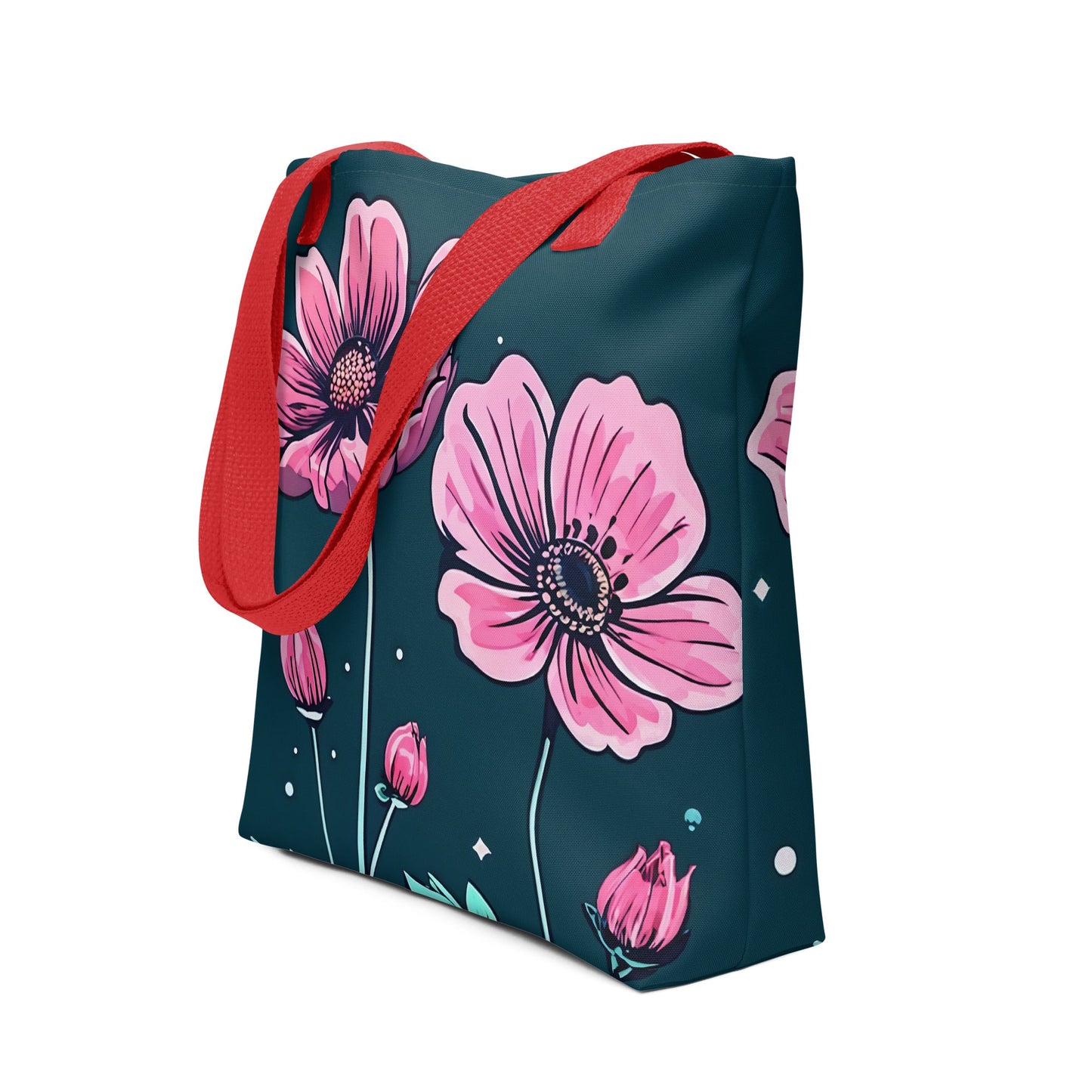 Pink Flowers Tote Bag - Tote Bags - Discovery Co.