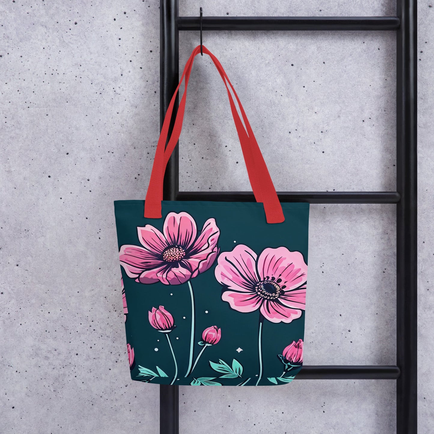 Pink Flowers Tote Bag - Tote Bags - Discovery Co.