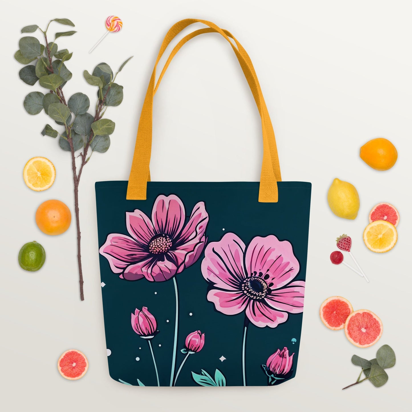 Pink Flowers Tote Bag - Tote Bags - Discovery Co.