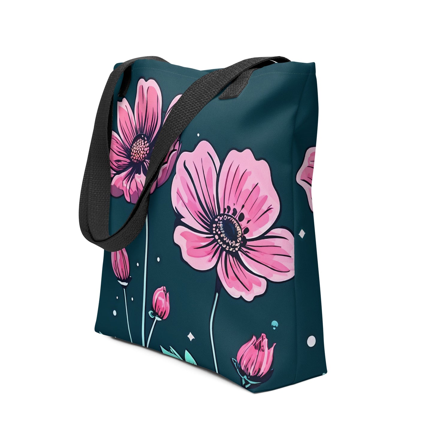 Pink Flowers Tote Bag - Tote Bags - Discovery Co.