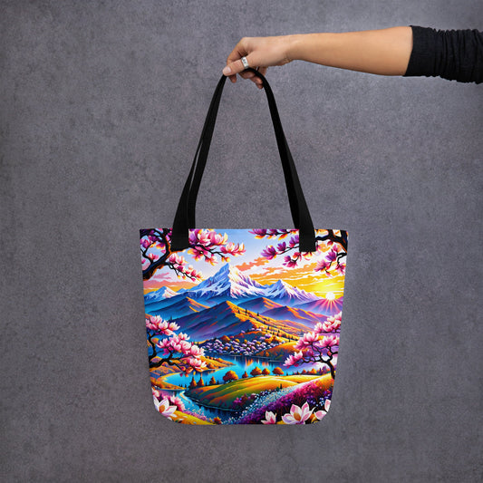 Pink Landscape Tote Bag - Tote Bags - Discovery Co.