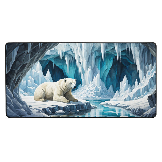 Polar Bear In A Cave Desk Mat - Mouse Pads - Discovery Co.