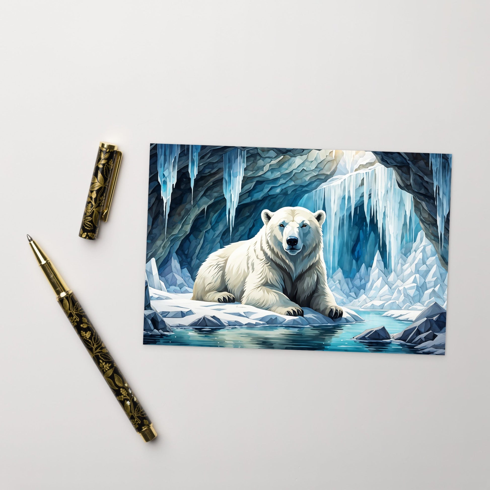 Polar Bear In A Cave Standard Postcard - Post Cards - Discovery Co.