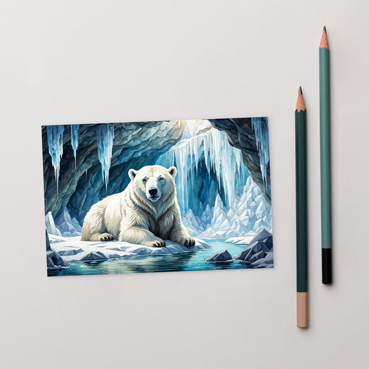 Polar Bear In A Cave Standard Postcard - Post Cards - Discovery Co.