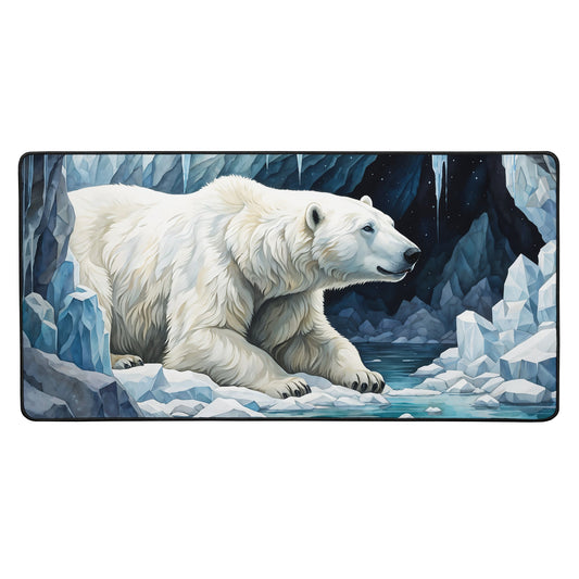Polar Bear In Cave Desk Mat - Mouse Pads - Discovery Co.