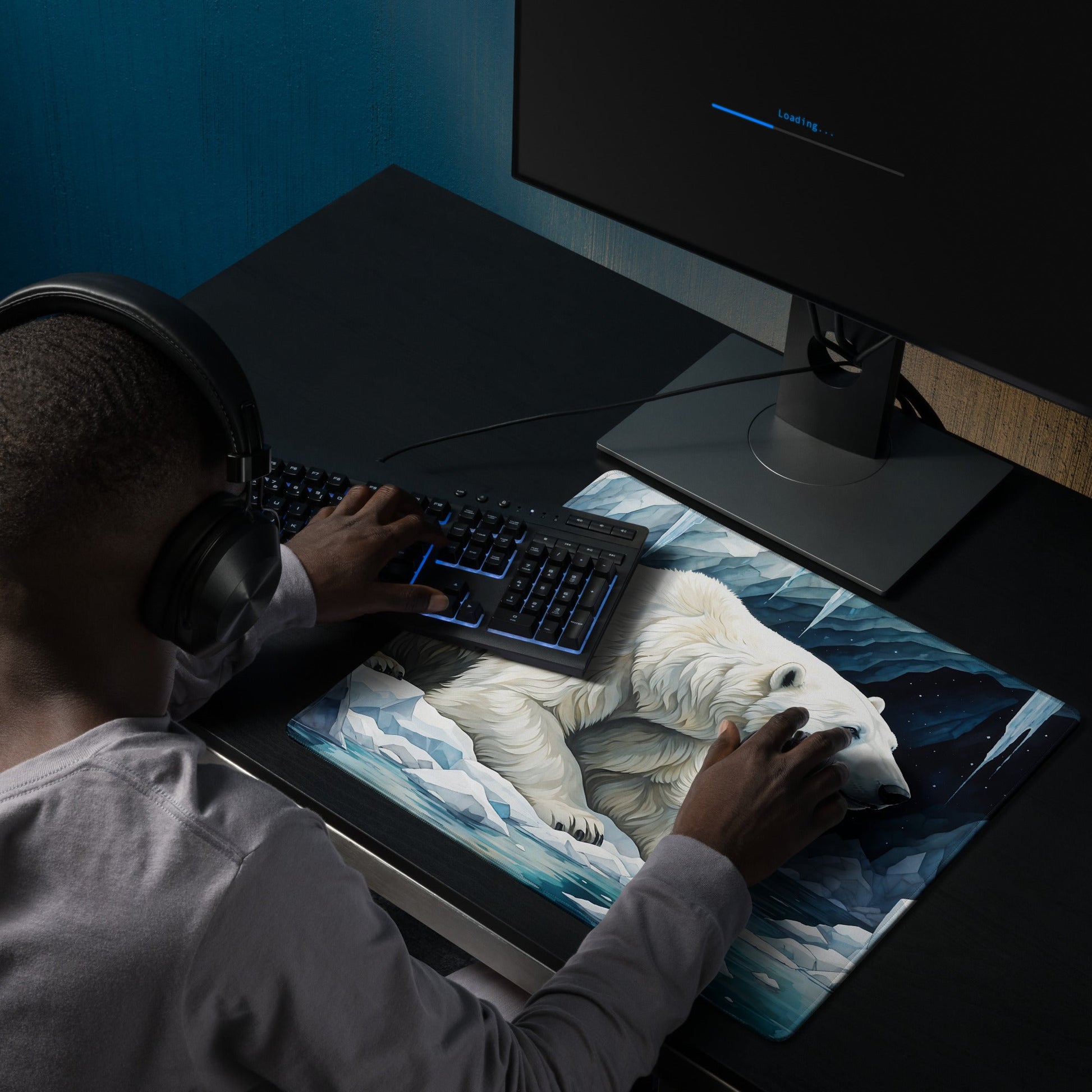 Polar Bear In Cave II Gaming Mouse Pad - Mouse Pads - Discovery Co.