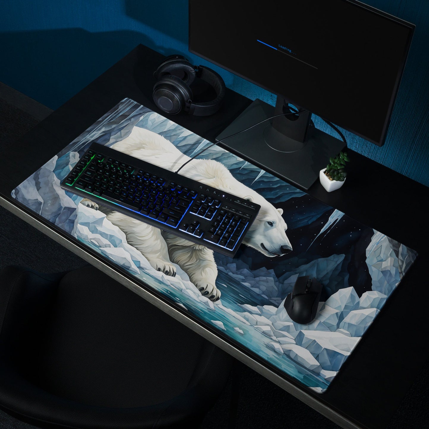 Polar Bear In Cave II Gaming Mouse Pad - Mouse Pads - Discovery Co.