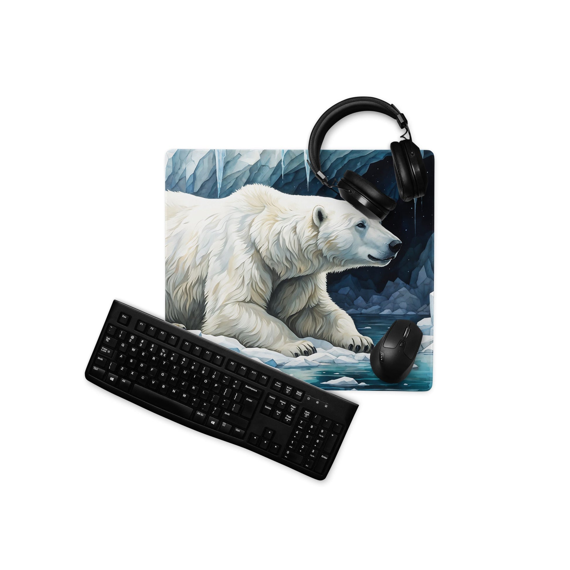 Polar Bear In Cave II Gaming Mouse Pad - Mouse Pads - Discovery Co.