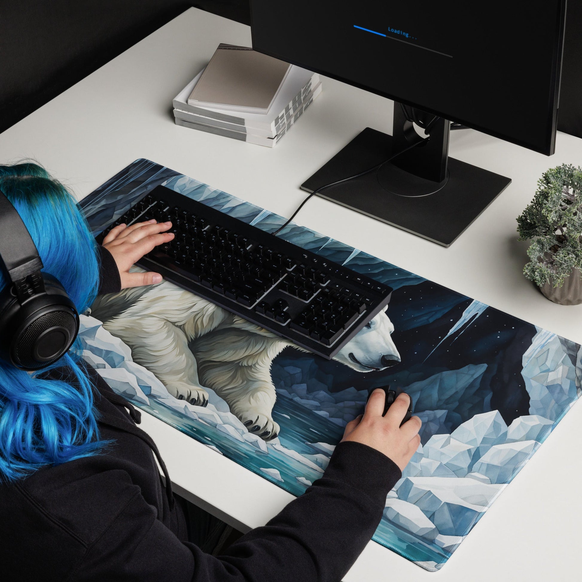 Polar Bear In Cave II Gaming Mouse Pad - Mouse Pads - Discovery Co.