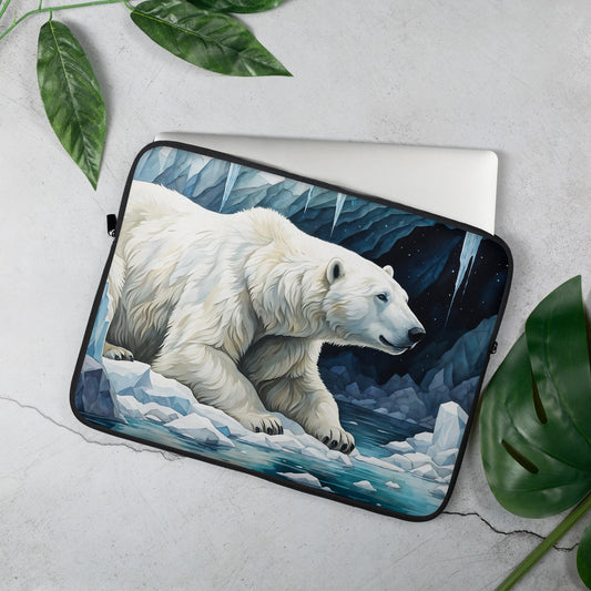 Polar Bear In Cave II Laptop Sleeve - Laptop Cases - Discovery Co.