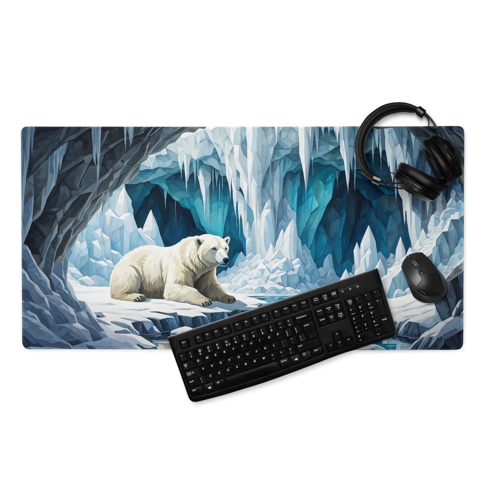 Polar Bear In Cave III Gaming Mouse Pad - Mouse Pads - Discovery Co.