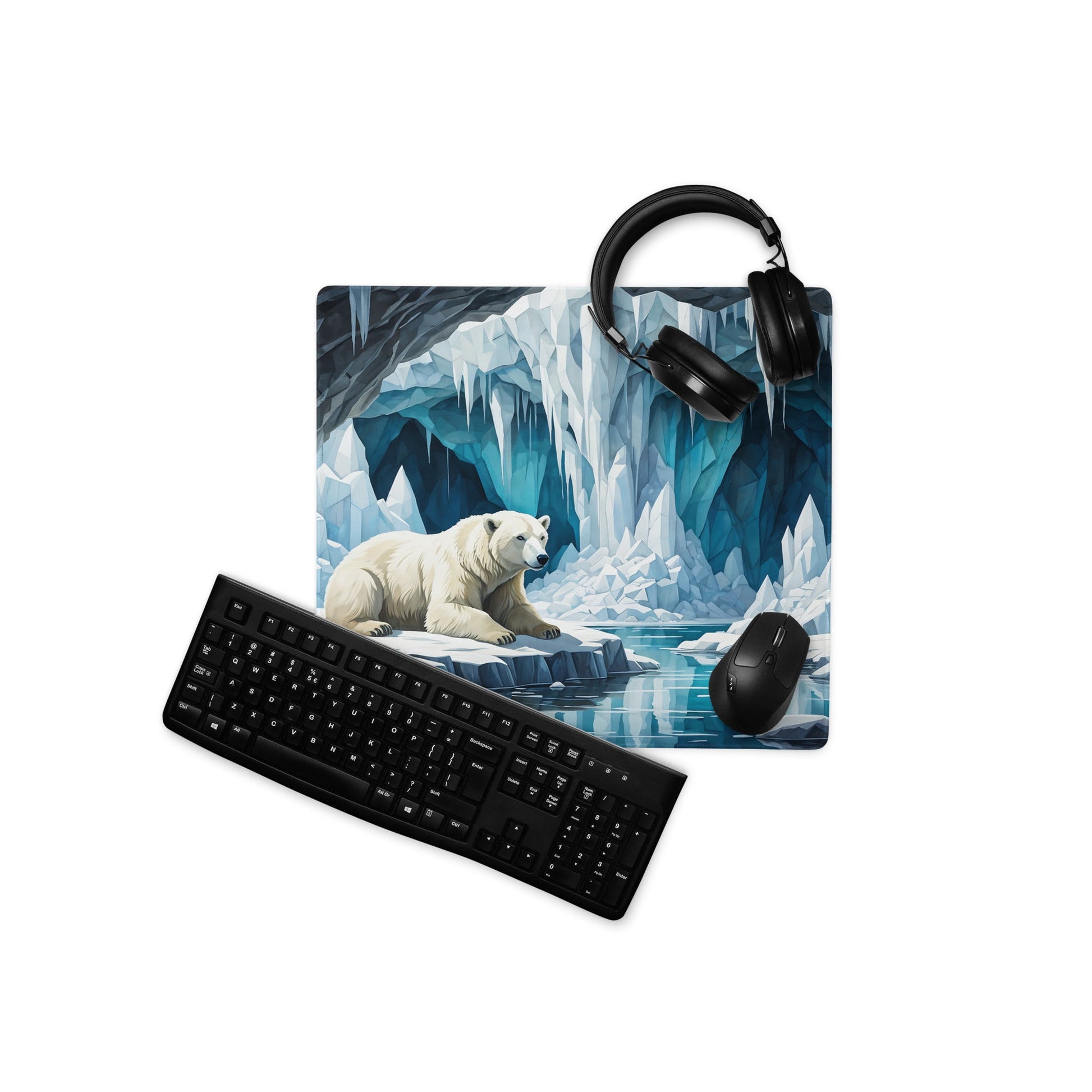 Polar Bear In Cave III Gaming Mouse Pad - Mouse Pads - Discovery Co.