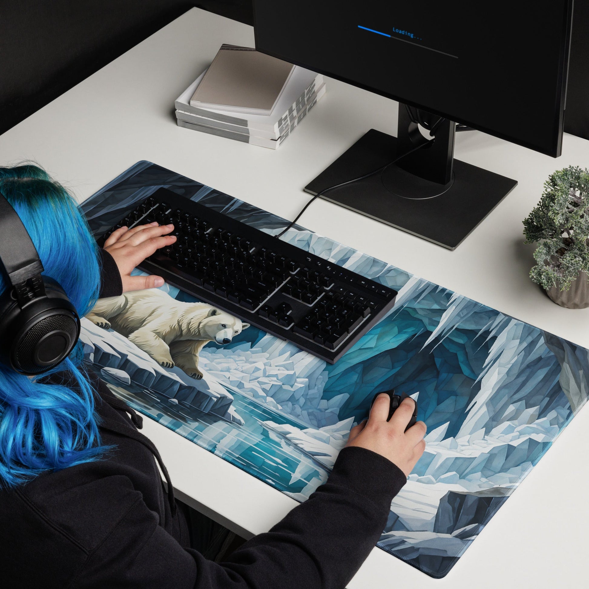 Polar Bear In Cave III Gaming Mouse Pad - Mouse Pads - Discovery Co.