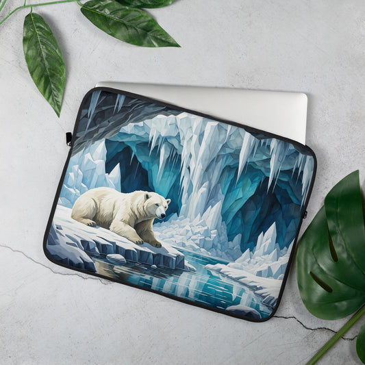 Polar Bear In Cave III Laptop Sleeve - Laptop Cases - Discovery Co.