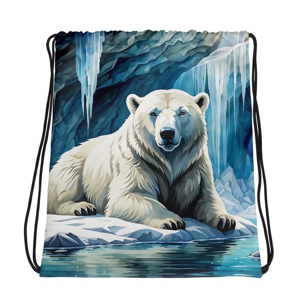 Polar Bear In The Cave Drawstring Bag - Drawstring Bag - Discovery Co.