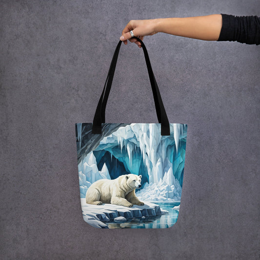 Polar Bear In The Cave III Tote Bag - Tote Bags - Discovery Co.