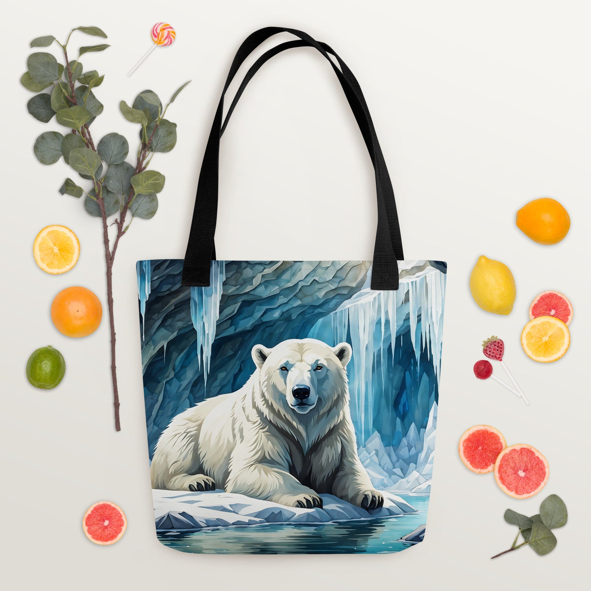 Polar Bear In The Cave Tote Bag - Tote Bags - Discovery Co.