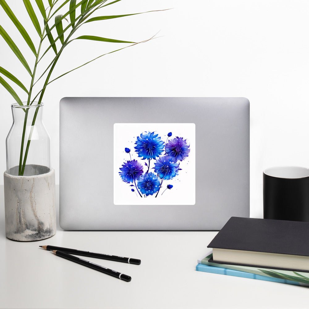 Purple and Blue Flowers Bubble - free Stickers - Stickers - Discovery Co.