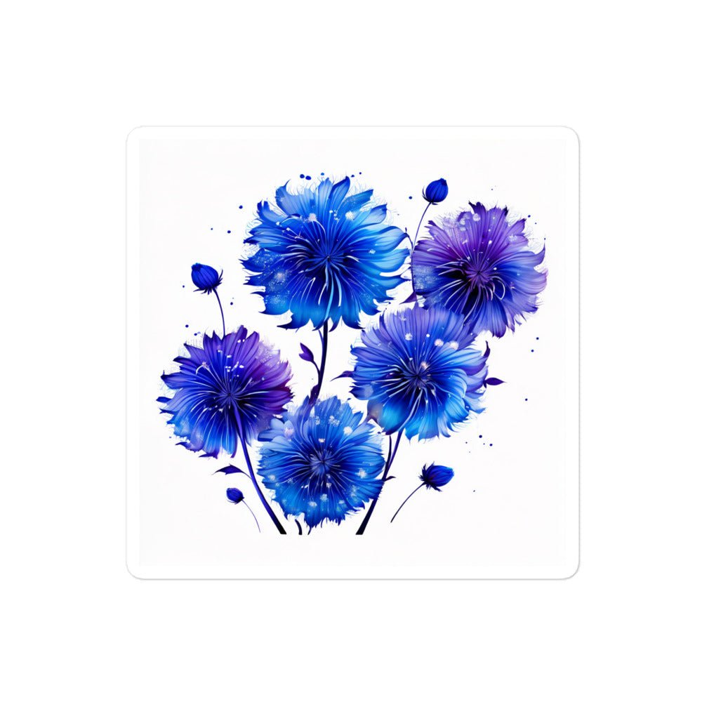 Purple and Blue Flowers Bubble-free Stickers - Stickers - Discovery Co.