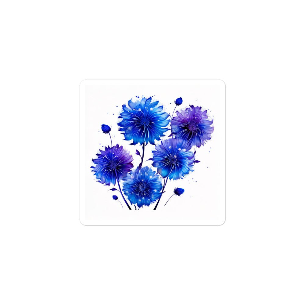 Purple and Blue Flowers Bubble-free Stickers - Stickers - Discovery Co.