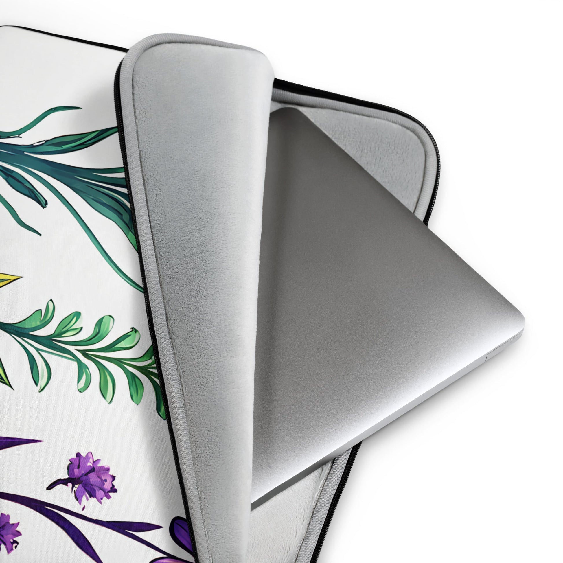 Purple and Green Wildflowers II Laptop Sleeve - Laptop Cases - Discovery Co.