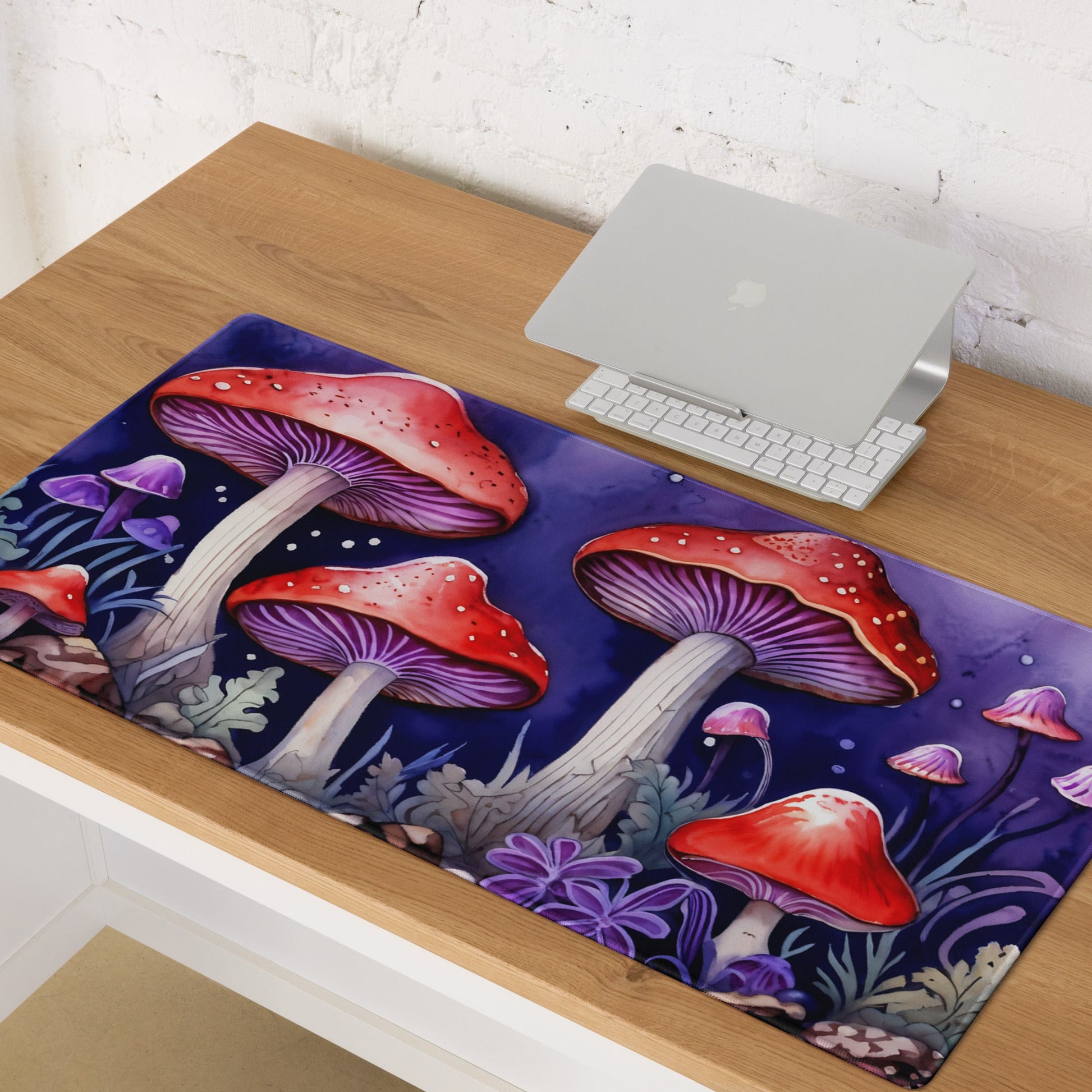 Purple and Red Mushroom Forest Gaming Mouse Pad - Mouse Pads - Discovery Co.