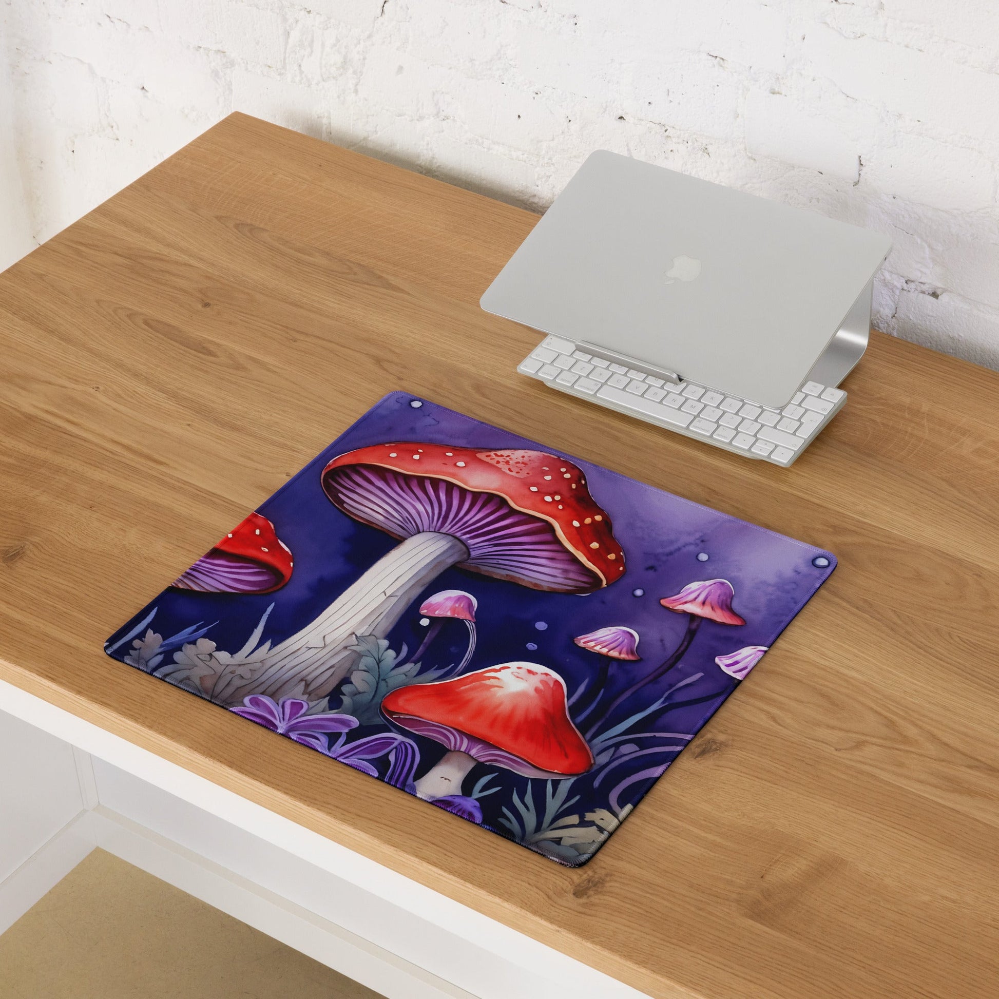 Purple and Red Mushroom Forest Gaming Mouse Pad - Mouse Pads - Discovery Co.