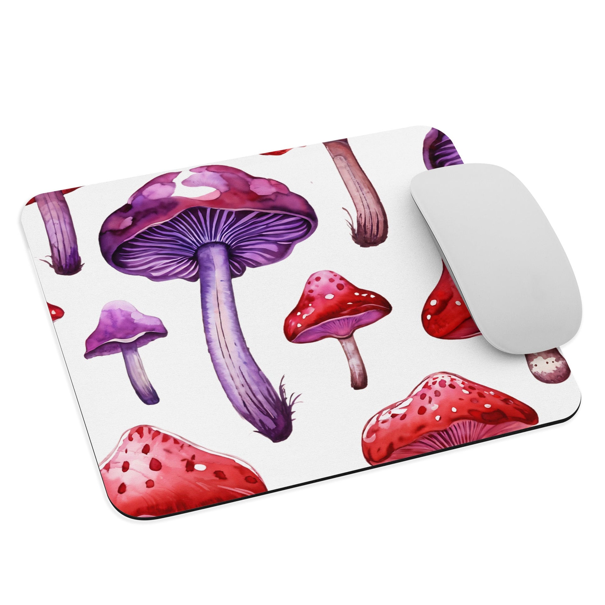 Purple and Red Mushroom Mouse Pad - Discovery Co.